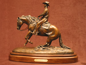 The Sliding Stop - Reining Horse by Bob Scheelings